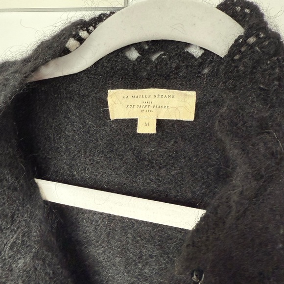 Sezane Angie Cardigan Black - Size M - Picture 6 of 8